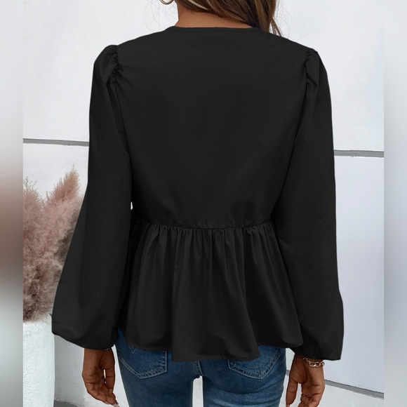 Classic Tied Front Blouse - Picture 5 of 13